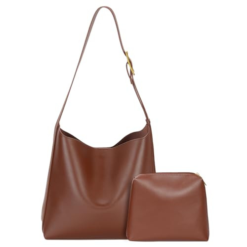 Bucket Bag Tote Purse for Women Vegan Leather Shoulder Bag Trendy Hobo Purse and Handbags with Ad... | Amazon (US)