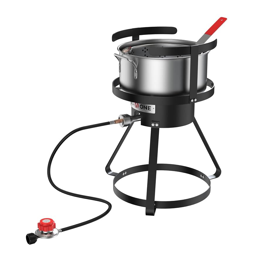 Gas One Propane Deep Fryer with 10Qt Deep Fryer Pot – High Grade Strainer Basket Aluminum Pot f... | Amazon (US)