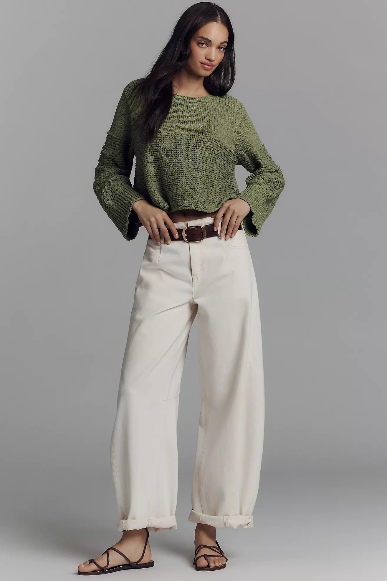 Pilcro Textured Boat-Neck Sweater | Anthropologie (US)