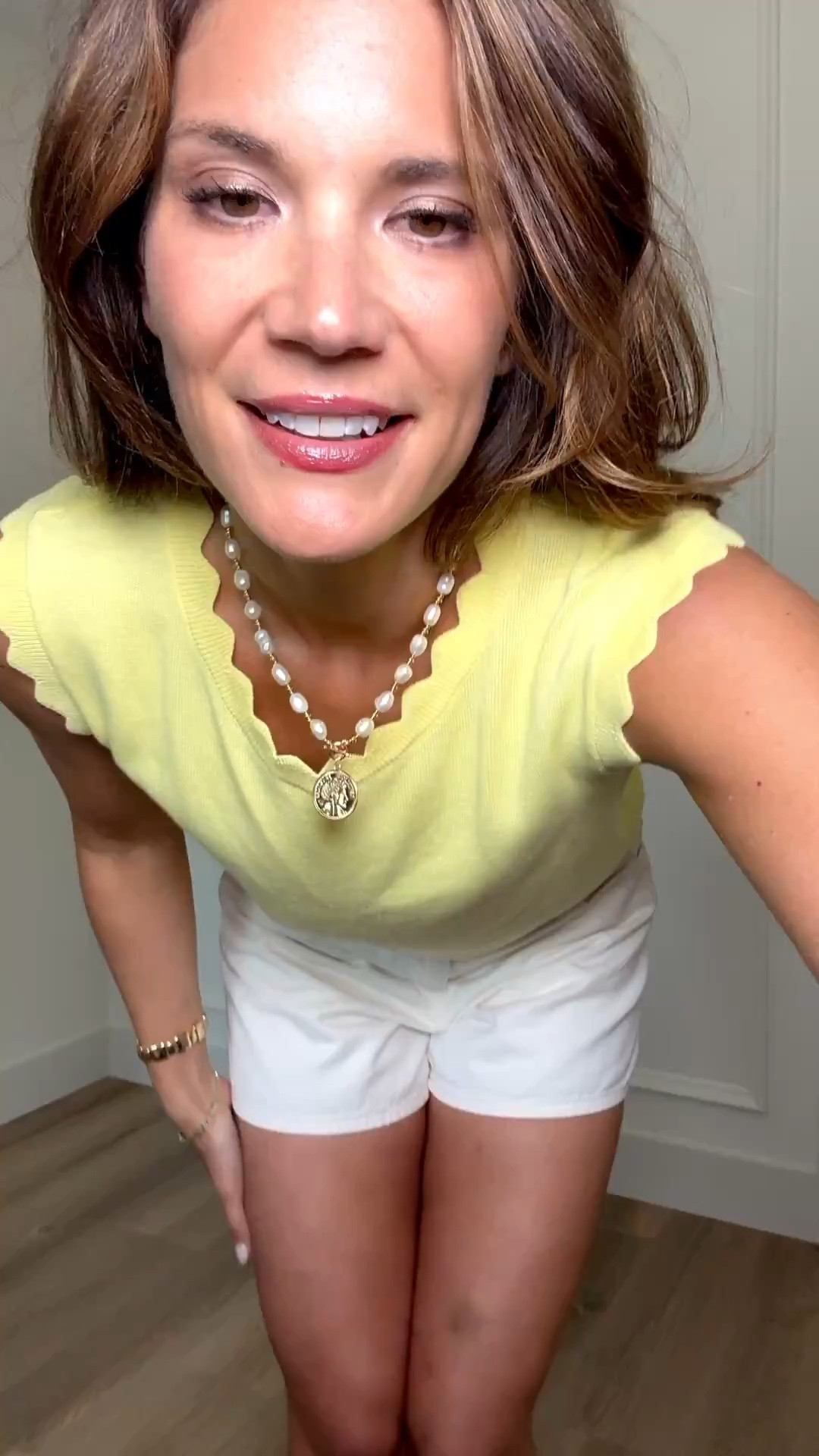 This butter yellow top is such a good summer find. The scalloped trim adds just enough detail, and paired with classic white shorts, it creates an easy outfit that looks polished without feeling overdone.

Summer outfit, Butter yellow top, White shorts, Casual chic, Scallop detail, Warm weather style, Vacation outfit, Everyday fashion, Feminine style, Amazon fashion, Summer wardrobe, Outfit inspiration, StangandCo

#LTKootd #LTKTravel #LTKTall