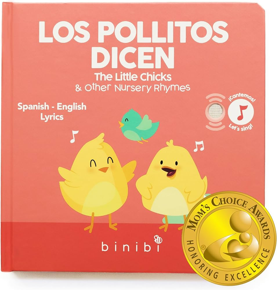 Binibi Spanish Musical Book for Babies & Toddlers 1-3 Los Pollitos Dicen & Other Nursery Rhymes |... | Amazon (US)