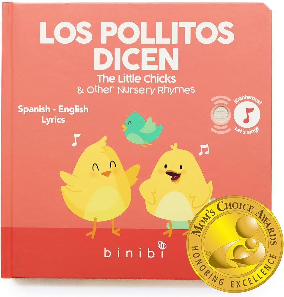 Binibi Spanish Musical Book for Babies & Toddlers 1-3 Los Pollitos Dicen & Other Nursery Rhymes |... | Amazon (US)