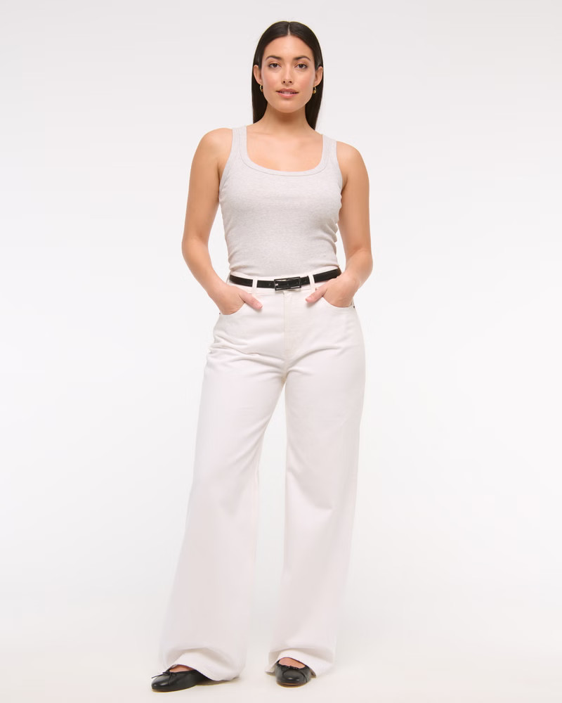 Curve Love High Rise Wide Leg Jean | Abercrombie & Fitch (US)