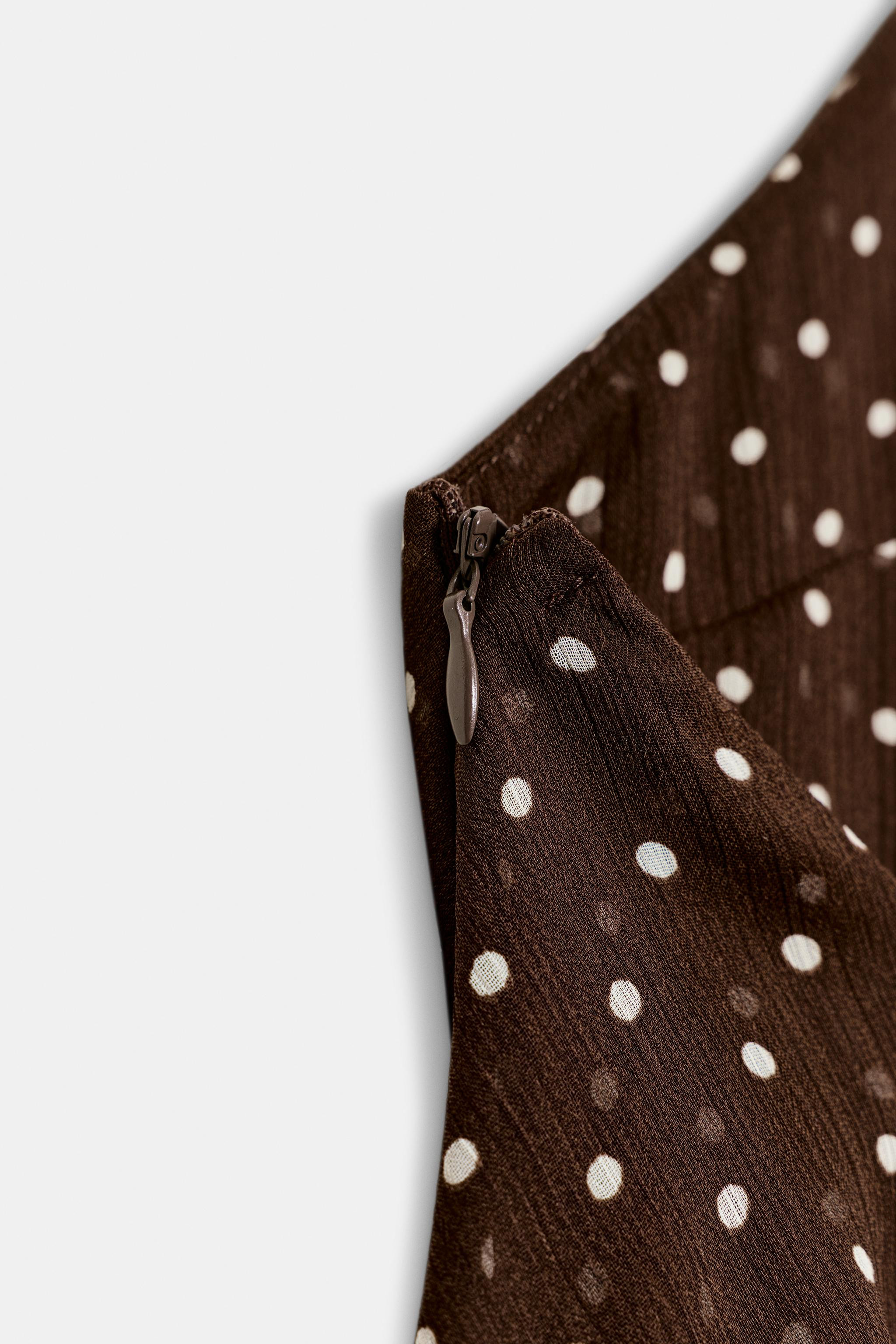 NECKHOLDER-MINIKLEID MIT VOLANTS UND PUNKTEN | Zara DE