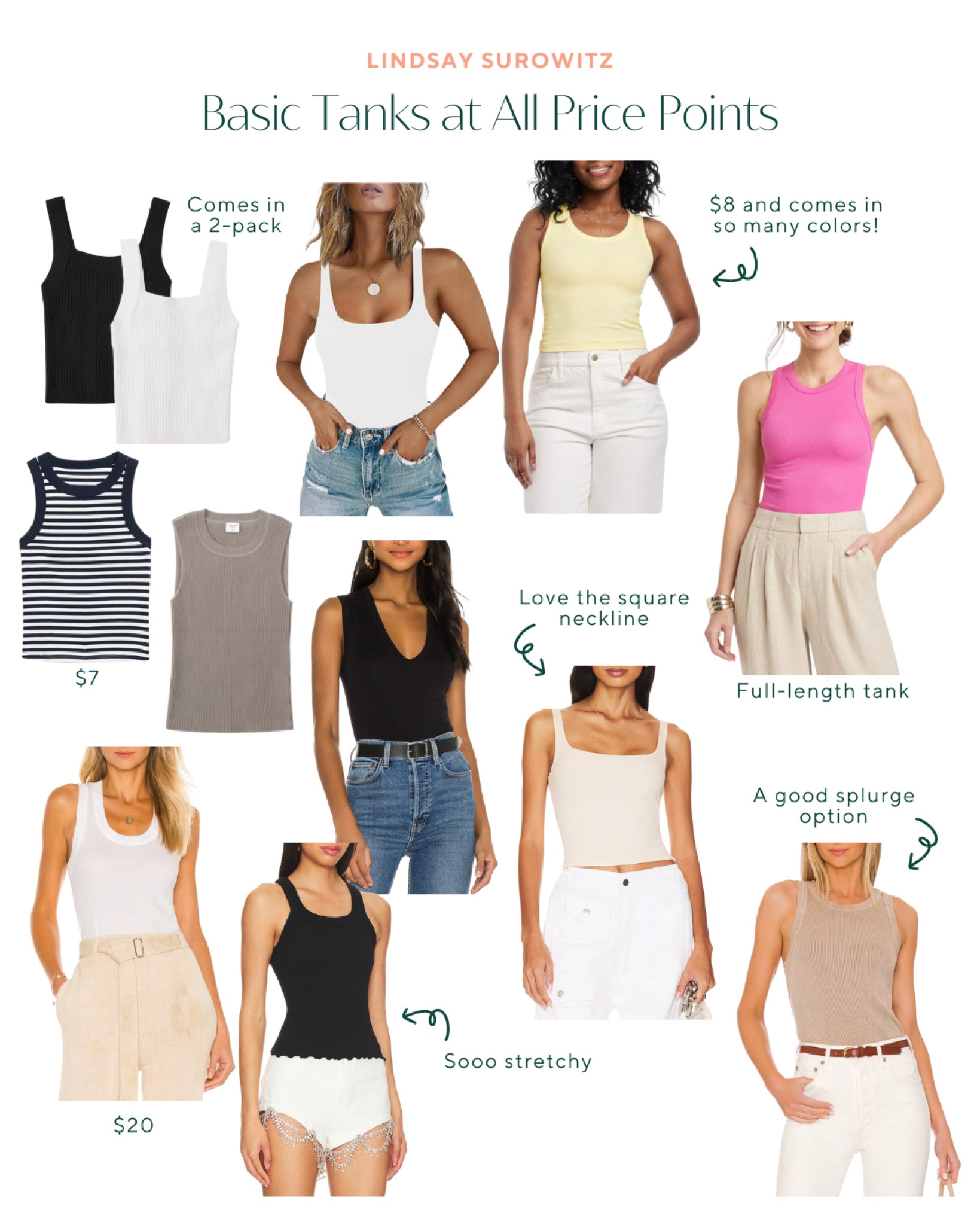 The Best Tanks at All Price Points 🤍 Tank Tops I’ll be wearing all spring and summer 

#LTKStyleTip