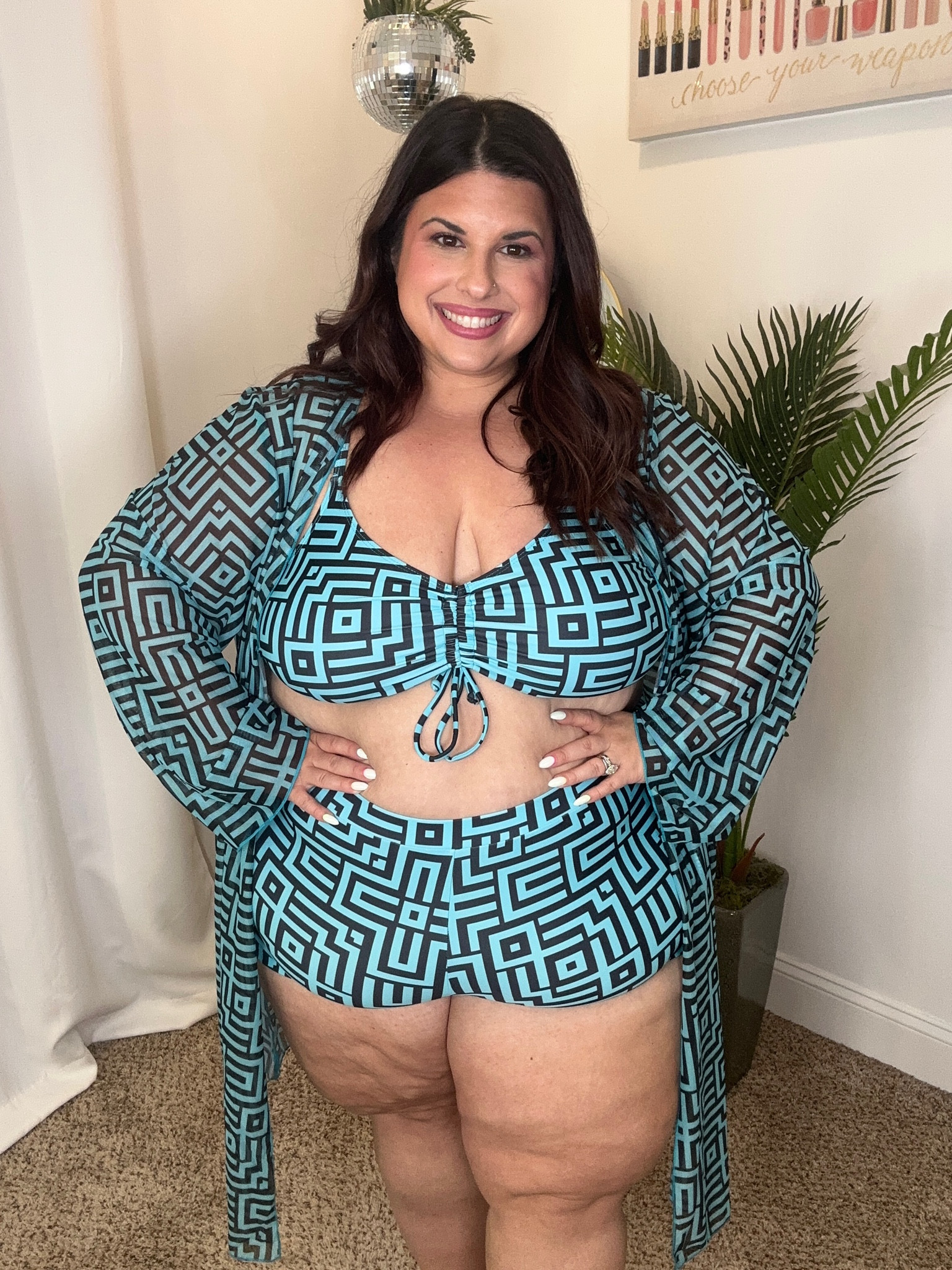This two piece comes in several colors. I’m wearing size 4X 

Check out my code on IG or TT to save! 

#LTKfindsunder50 #LTKswim #LTKplussize