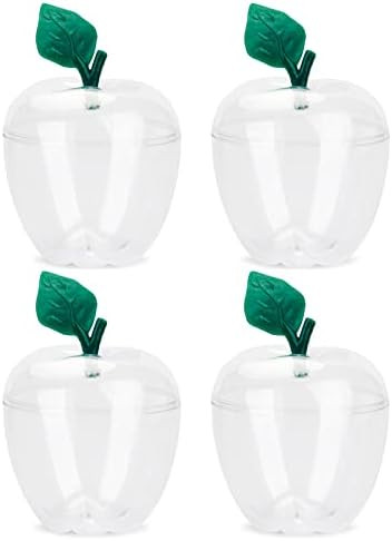 HANZE Large Clear Apple Container, Apple Shaped Candy Toy Filling Containers Jar, Back To School ... | Amazon (US)