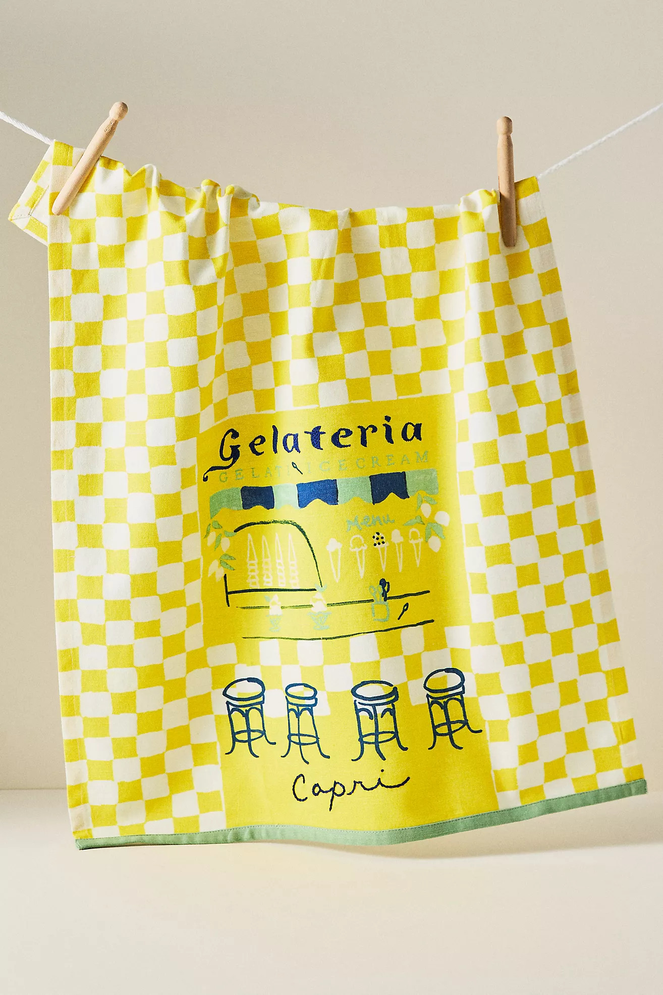 Phthalo Ruth Capri Cotton Dish Towel | Anthropologie (US)