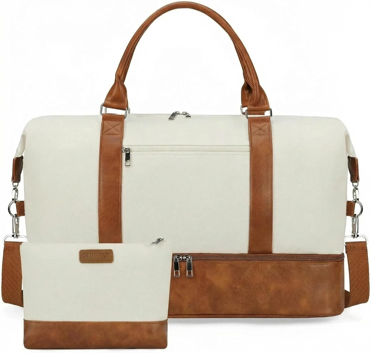 Women's Weekender bag Travel Duffel Bag with Shoe Compartment 21-inch Airline-Approved Carry-On, 2-Piece Overnight Bag Set Personal Item Luggage | Amazon (US)