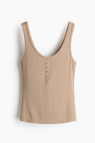H & M - Ribbed Tank Top - Beige | H&M (US + CA)