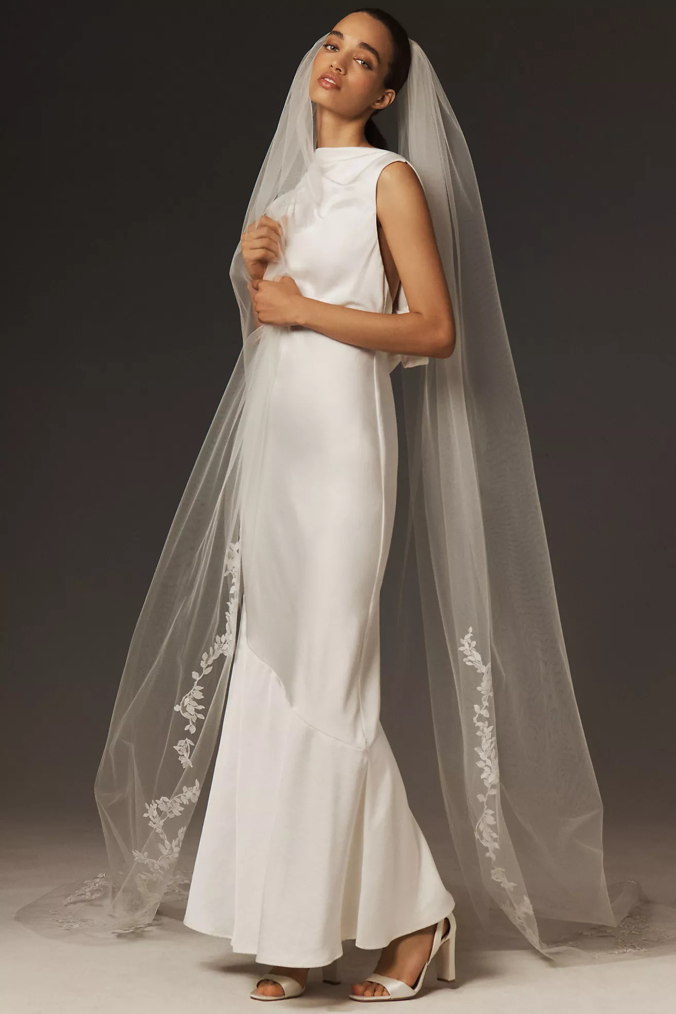 Amsale Cadie Cathedral Veil | Anthropologie (US)