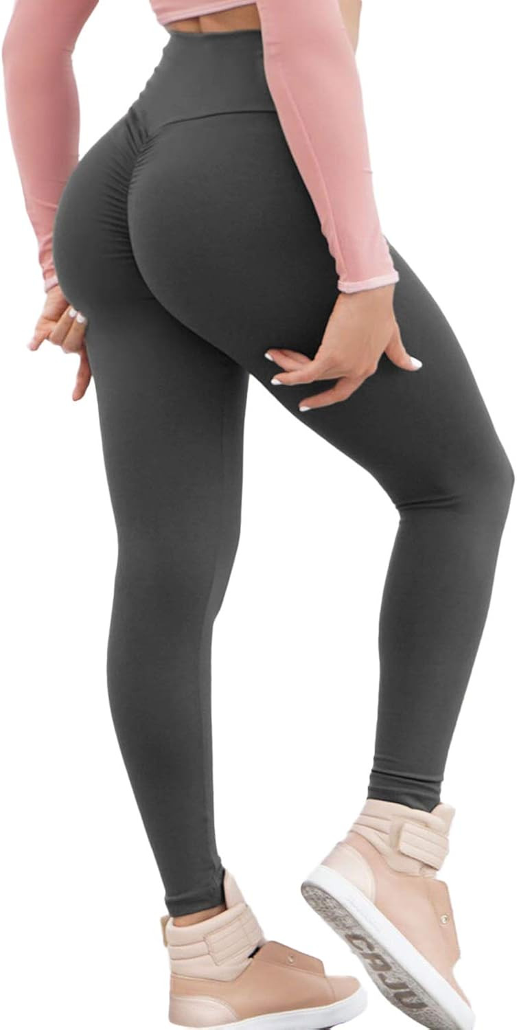 KIWI RATA Women Scrunch Butt Yoga Pants High Waist Sport Workout Leggings Trousers Tummy Control ... | Amazon (US)