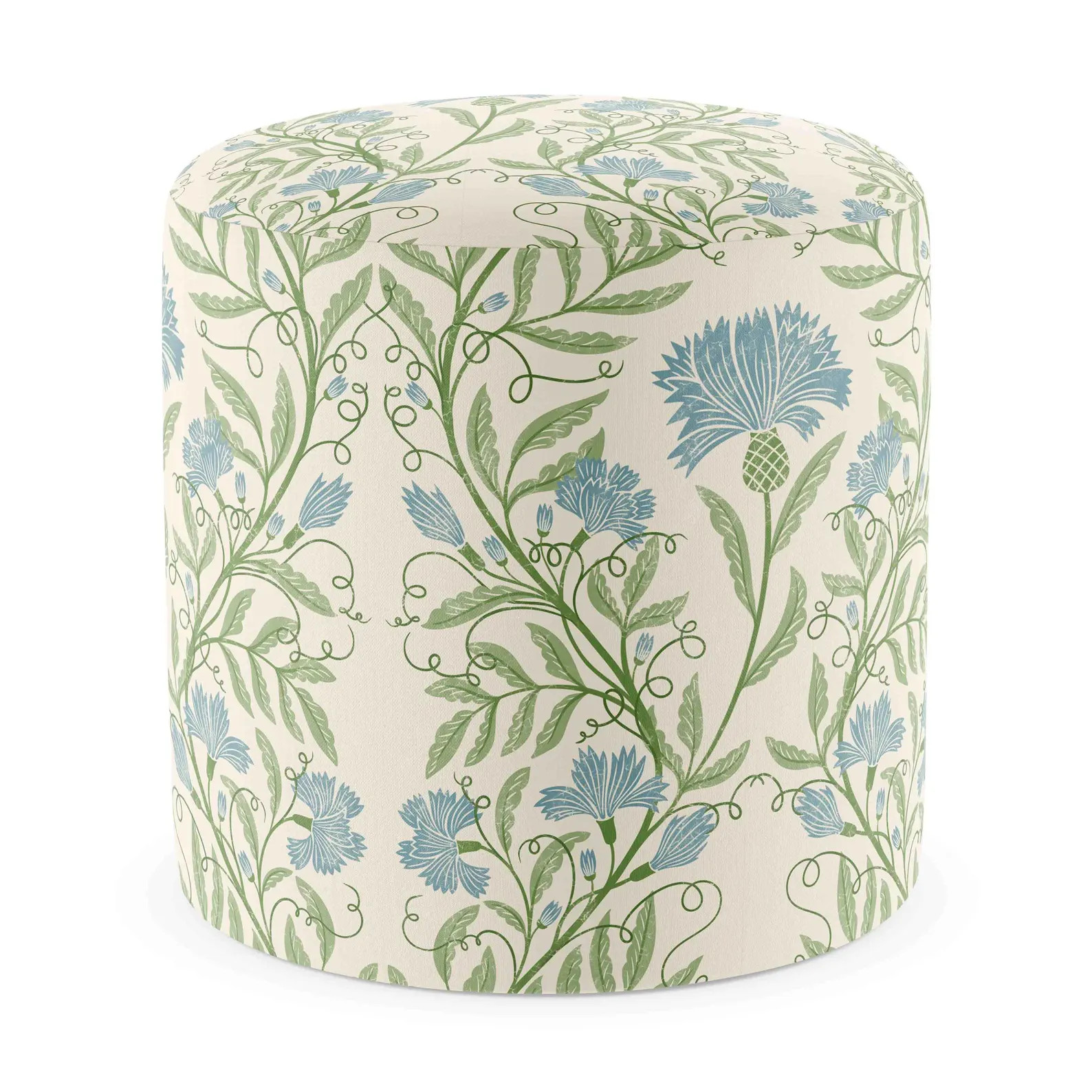 Poppy Floral Ottoman | Handmade Pouf Seater, Table, Vanity Stool, Footrest | 100% Durable Cotton ... | Etsy (Global)