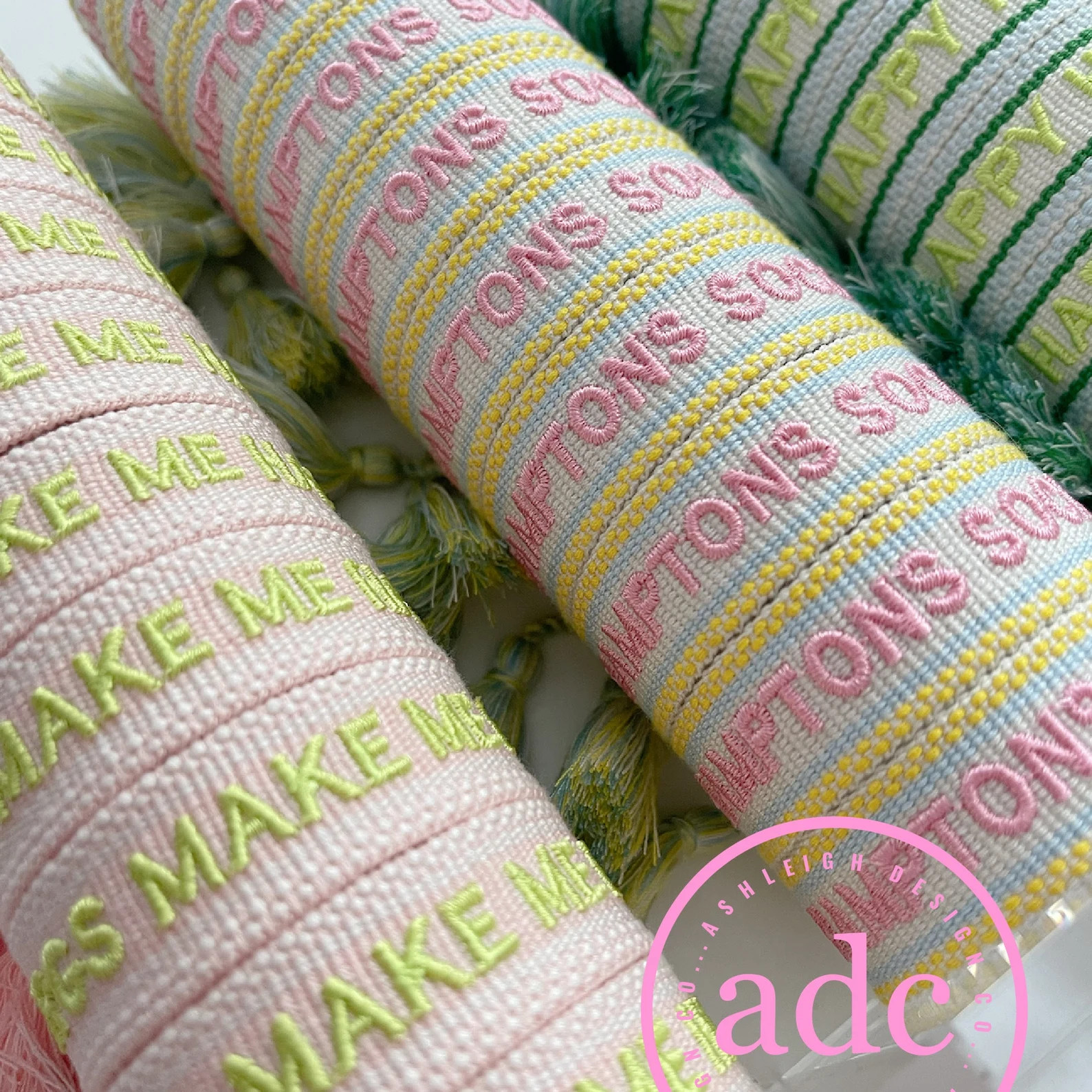 Margs Make Me Happy Bracelet Friendship Bracelet Woven Embroidered Bracelet Happy Hour Club Socia... | Etsy (US)