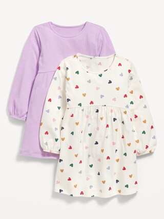 Long-Sleeve Fit and Flare Dress 2-Pack for Toddler Girls | Old Navy (US)