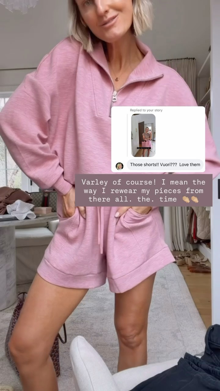 Love this color of this set! I honestly live in my Varley pieces! Great for lounging around, working from home, traveling, etc! Wearing S!

Loverly Grey, loungewear, lounge sets, Varley, travel outfit

#LTKTravel