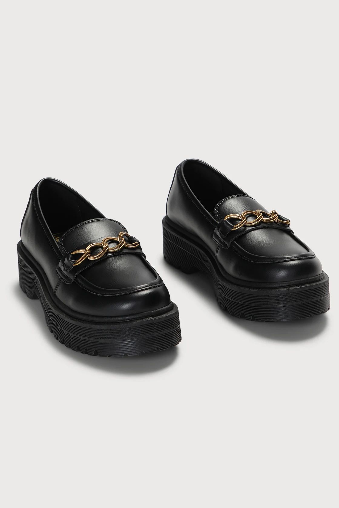 Raphlyn Black Platform Loafers | Lulus (US)