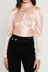 Satin High Neck Blouse | OBJECTRARE