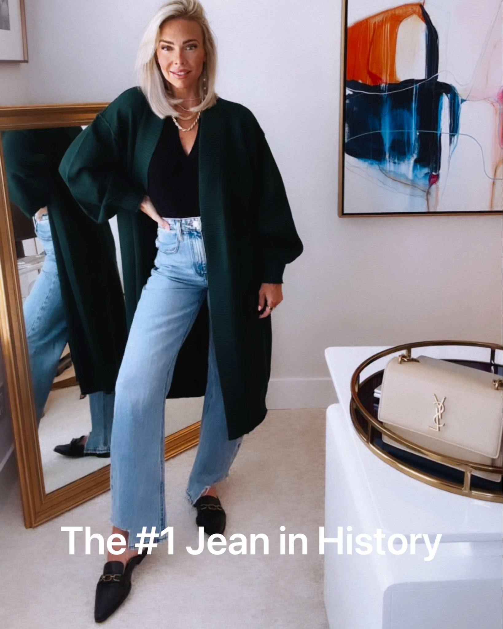 THE duster cardigan & jeans WE CANNOT LIVE WITHOUT!
Wearing 25 in the jeans - run TTS - Small in the black collared bodysuit (I LOVE this piece and it’s ON SALE for less than $30!), one size in the duster & 9 in the mules! I LOVE these mules too! 

Ladies these jeans are the best jeans I have ever owned. I have tried all of the low and high end jeans from agolde to target and these jeans are BY FAR the best, most leg flattering, most TTS, Jean I have ever owned. 🤌🤌🤌

You will be LIVING in this duster/sweater and these jeans year round. They are BOTH absolutely, positively, worth your investment! 🙏

Happy shopping! 
XOXO, your girl for all the latest & hottest trends,

CeCe 🙏🤌🌳🌲🍁❄️❤️🙌📍
#LTKSkinCare #LTKSkinRoutine #LTKSummerSales #LTKWorkWear #LTKMidSize #LTKBridal   #LTKFall #LTKWinter

#LTKFindsUnder50 #LTKFindsUnder100 #LTKBeauty #LTKStyleTip #LTKU #LTKActive #LTKOver40 #LTKPlusSize #LTKTravel #LTKParties #LTKHome #LTKSeasonal #LTKTravel #LTKVideo #LTKActive #LTKShoeCrush #LTKSaleAlert #LTKBump #LTKBacktoSchool #LTKFindsUnder100 #LTKWorkwear #LTKStyleTip