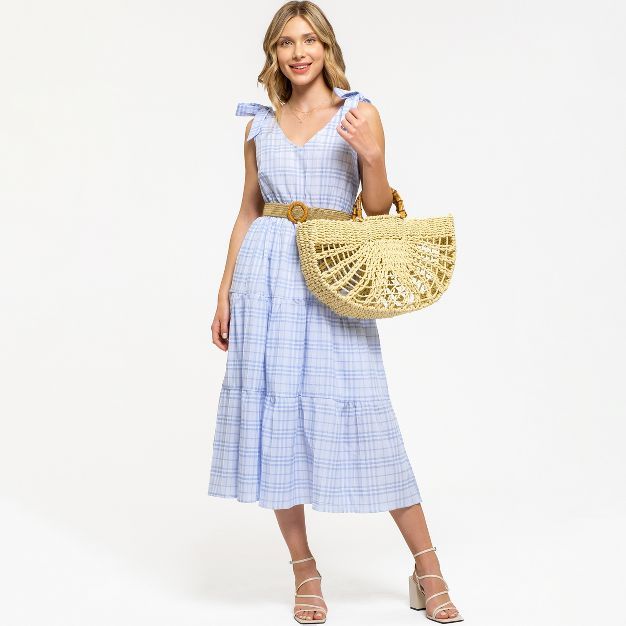 August Sky Women's Sleeveless Tiered Midi Dress | Target