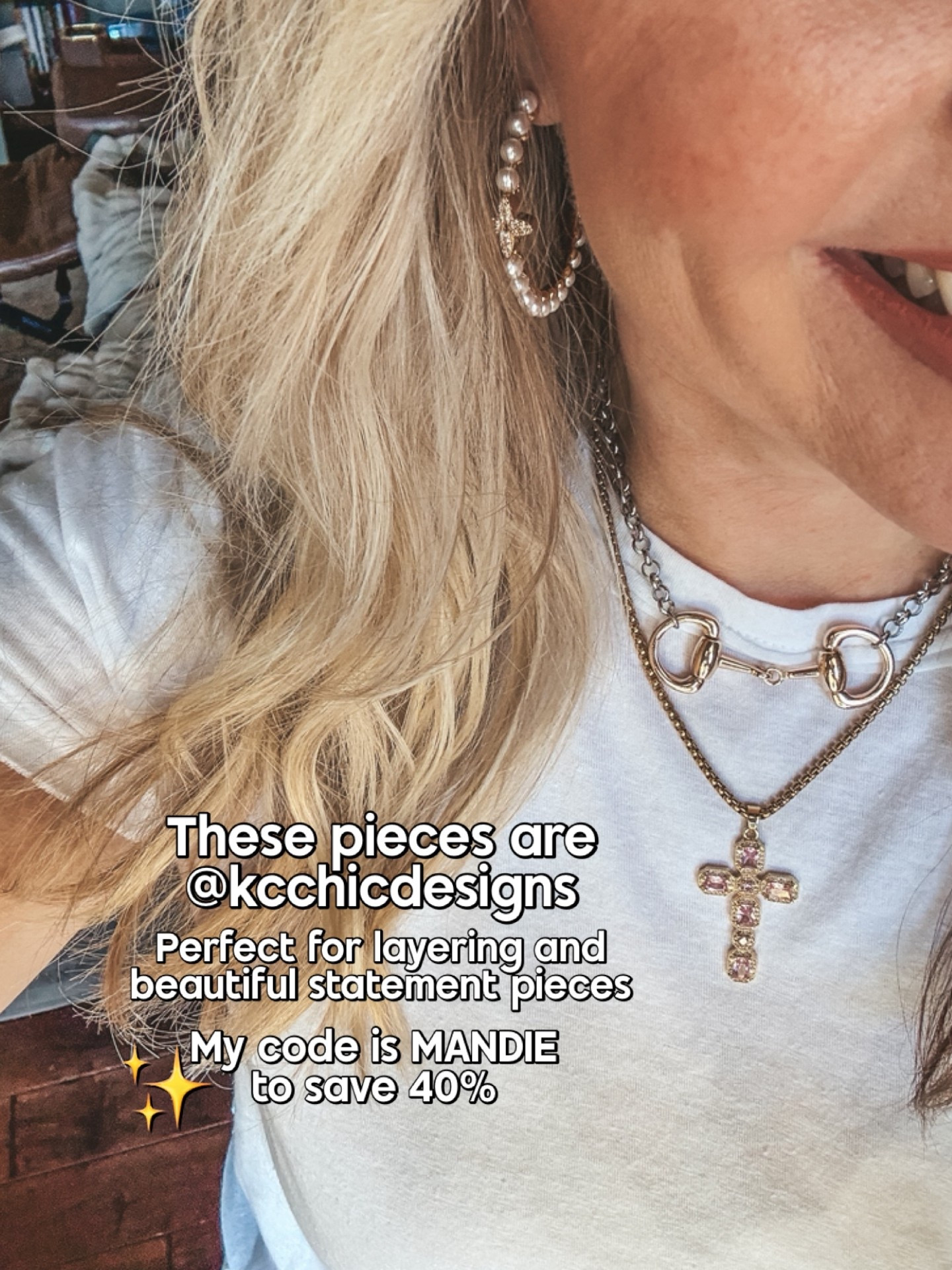 These are gorgeous! I have a code so you’ll save some money! Code MANDIE will save you 40% 
#jewelry #crossnecklace #kcchicdesigns 