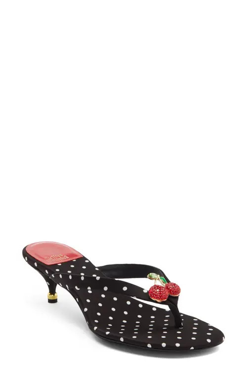 Jeffrey Campbell QT-Pie Flip Flop in Black White Polka Dots at Nordstrom, Size 7.5 | Nordstrom
