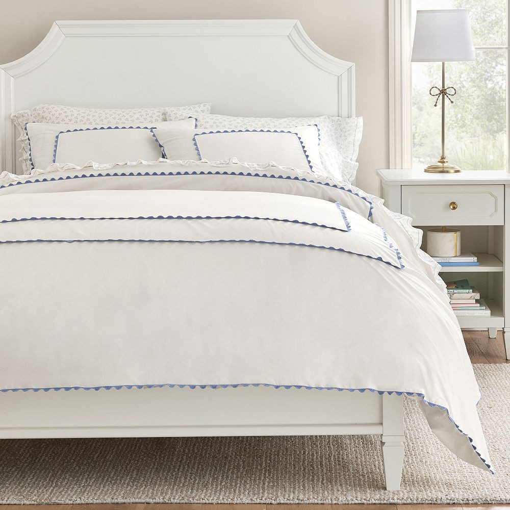 Organic Mini Ricrac Border Duvet Cover | Pottery Barn Teen