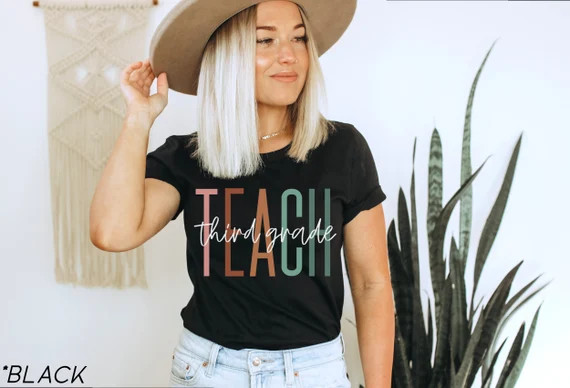 Hello Third Grade Shirt, Third Grade Teacher Shirt, Teacher Gift, Gift for Teachers, 3rd Grade, T... | Etsy (US)