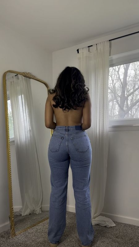 Abercrombie 90’s relaxed jeans curve love 28 long medium destroy! Nuuds everyday tee the best basic cotton white tee!!!! Target bra! Casual styles- curvy fashion 

#LTKStyleTip #LTKSaleAlert #LTKFindsUnder50