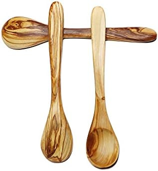 Amazon.com: 3 Small OLIVE Wood Spoons 5.6 inch, HANDCRAFTED Small Wooden Spoons for Condiments,Ho... | Amazon (US)