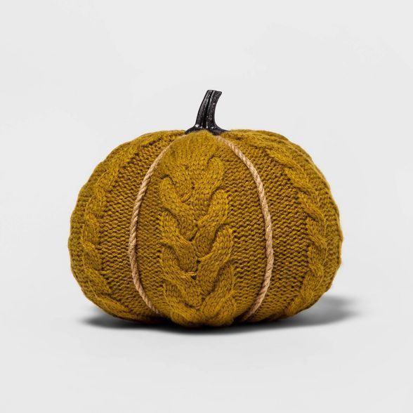 5.5" Harvest Cable Knit Pumpkin - Hyde & EEK! Boutique™ | Target