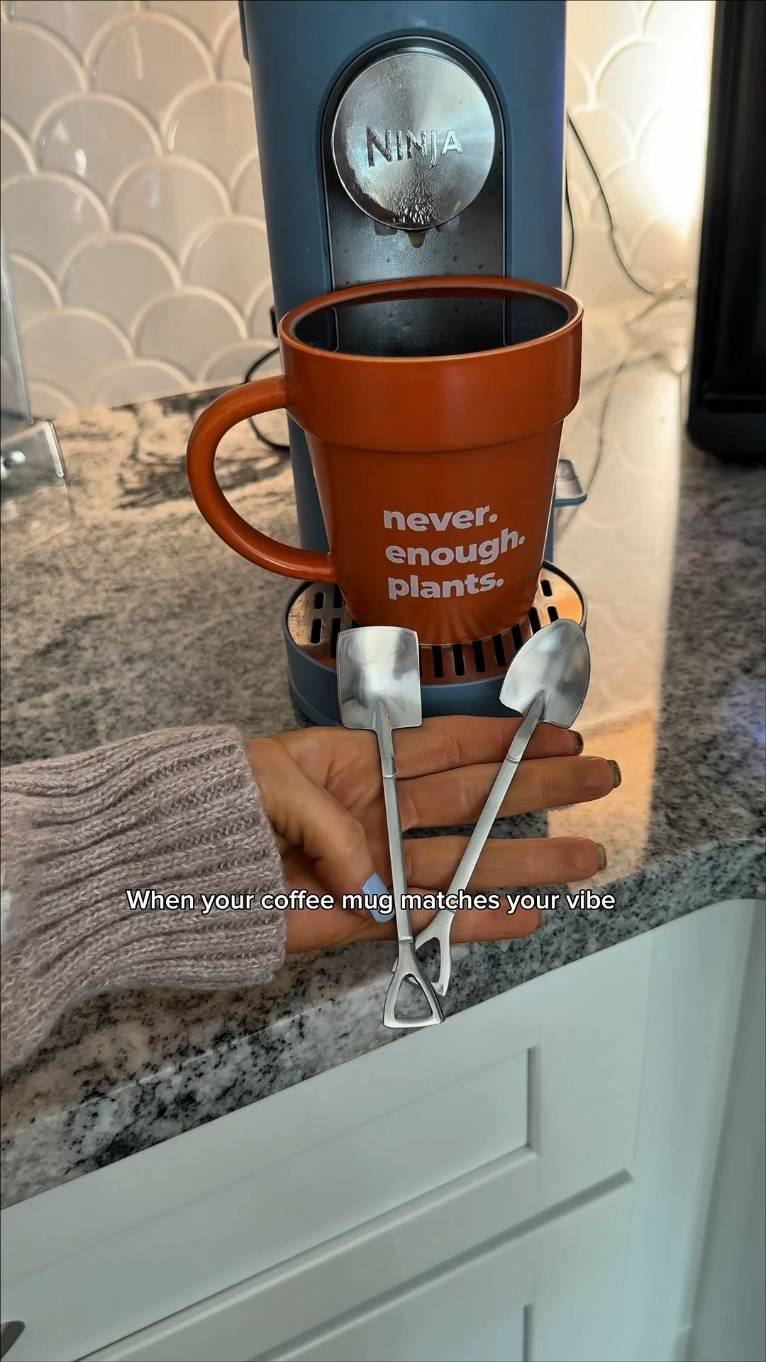 Morning coffee, but with personality. ☕
The Ninja coffee machine that does pods + grounds (because options matter) and the cutest little planter-style mug that literally comes with tiny garden tools as the spoon. It’s cozy, functional, and just makes the whole routine feel better. Linking everything I’m using.

#LTKmorningroutine #LTKHome #LTKselfcare