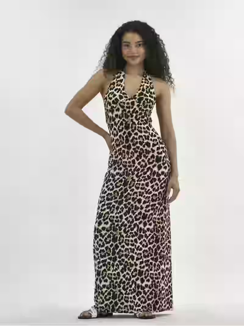 No Boundaries Knit Halter Maxi Dress, Women's | Walmart (US)