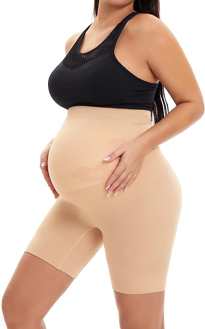 KUNINDOME Seamless Maternity Shapewear, Prevent Thigh Chaffing, Belly Support, S-XXXL | Amazon (US)