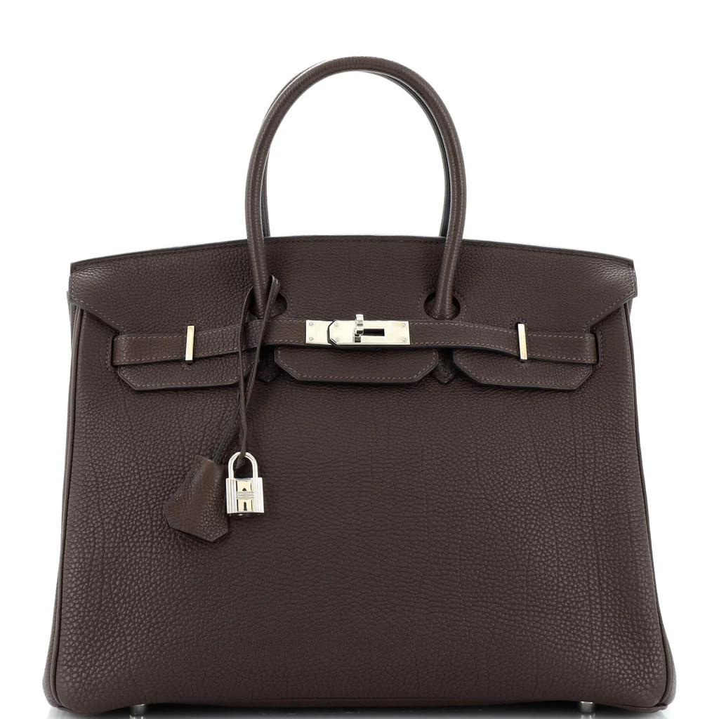 Hermes Birkin Handbag Brown Togo with Palladium Hardware 35 Brown 26721432 | Rebag