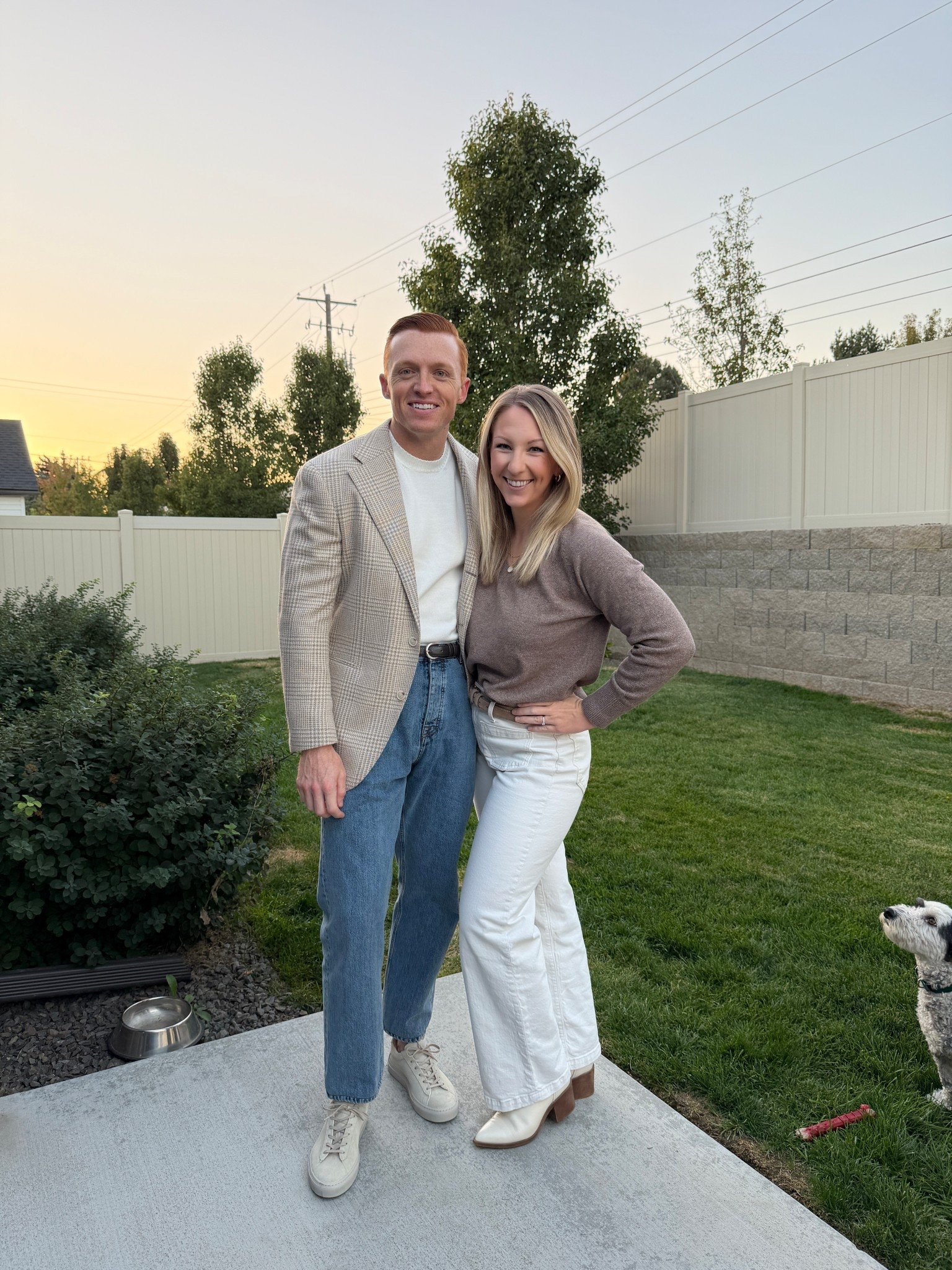 Casual fall outfit with a cream blazer for men.

#LTKMens