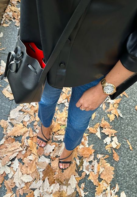 How are the leaves falling already in NYC?

Faux leather
Ankle jeans
Denim
Fall outfits
Work outfits
Gold watch
Gold jewelry
Strappy sandals
Heels
Shoes
Black bag
Shoulder bag

#LTKfindsunder100 #LTKxMadewell #LTKworkwear