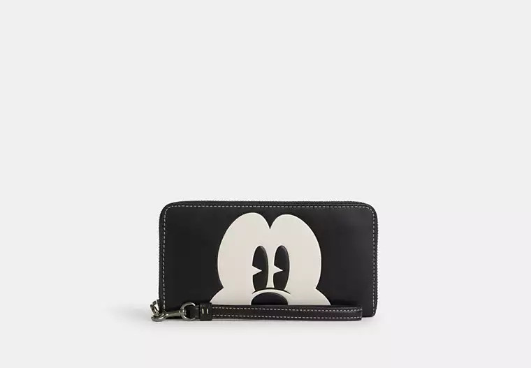 Disney X Coach Long Zip Around Wallet With Mickey Mouse | Coach Outlet US