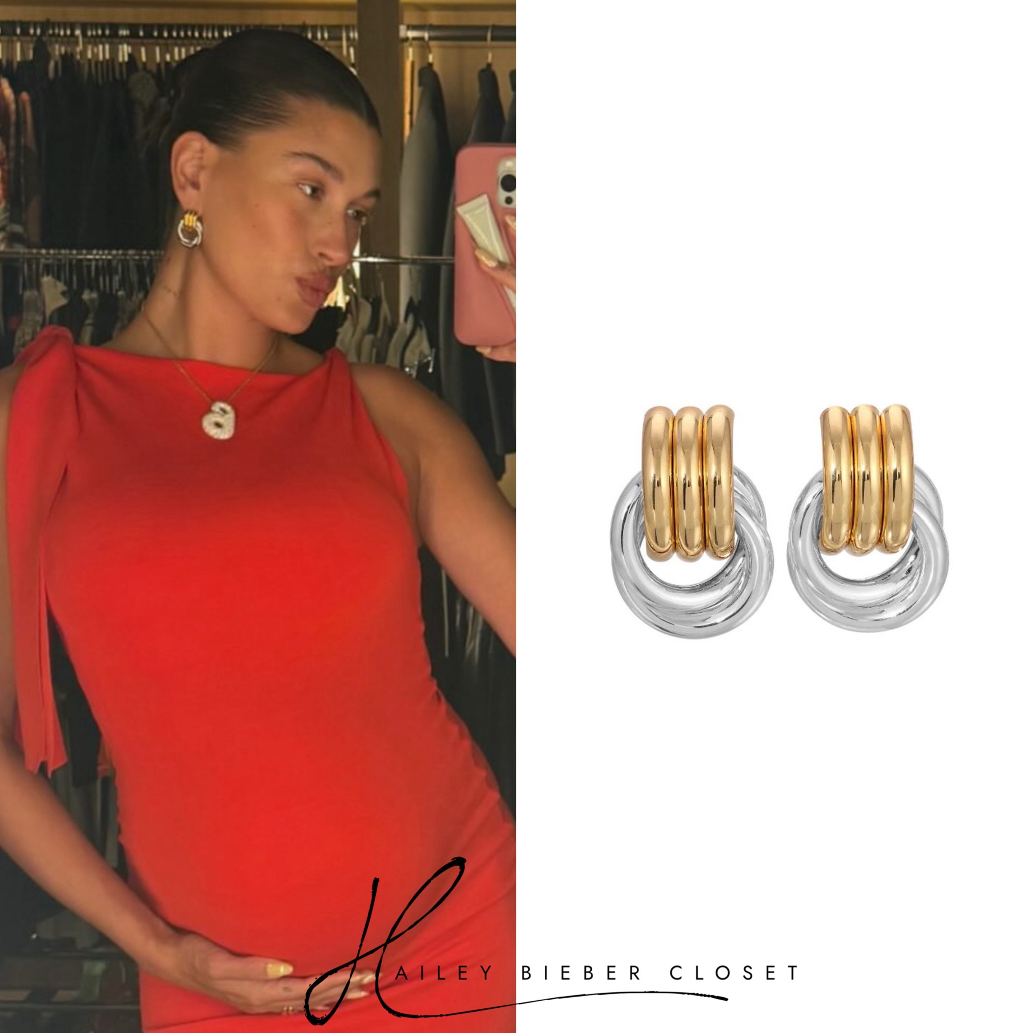 Hailey Bieber wears #heavenmayhem Mini Knot Mixed Earrings ($90.00).

#HaileyBieber #HaileyBieberCloset #HaileyBieberStyle #Fashion #StreetStyle #StreetWear #Style 