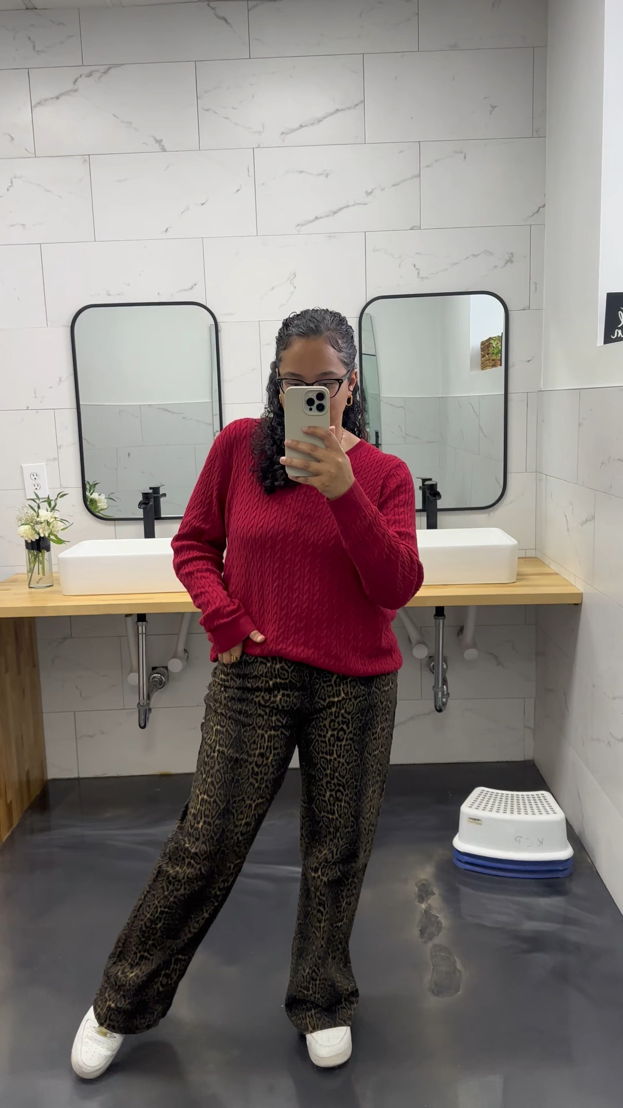 Loving this red sweater paired with leopard pants!!! 

Wearing a size 12 in the jeans and a size XL in the sweater to make it a bit more oversized. 


winter ootd, winter style, leopard pants 

#LTKFindsUnder50 #LTKMidsize #LTKWatchNow