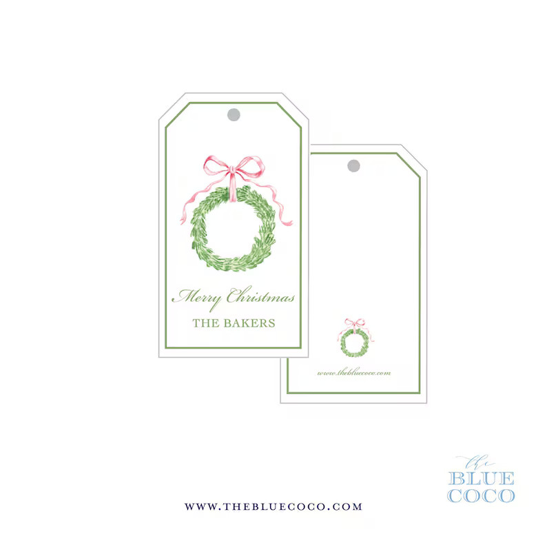 Wreath Gift Tags |  Set of 16 | Etsy (US)
