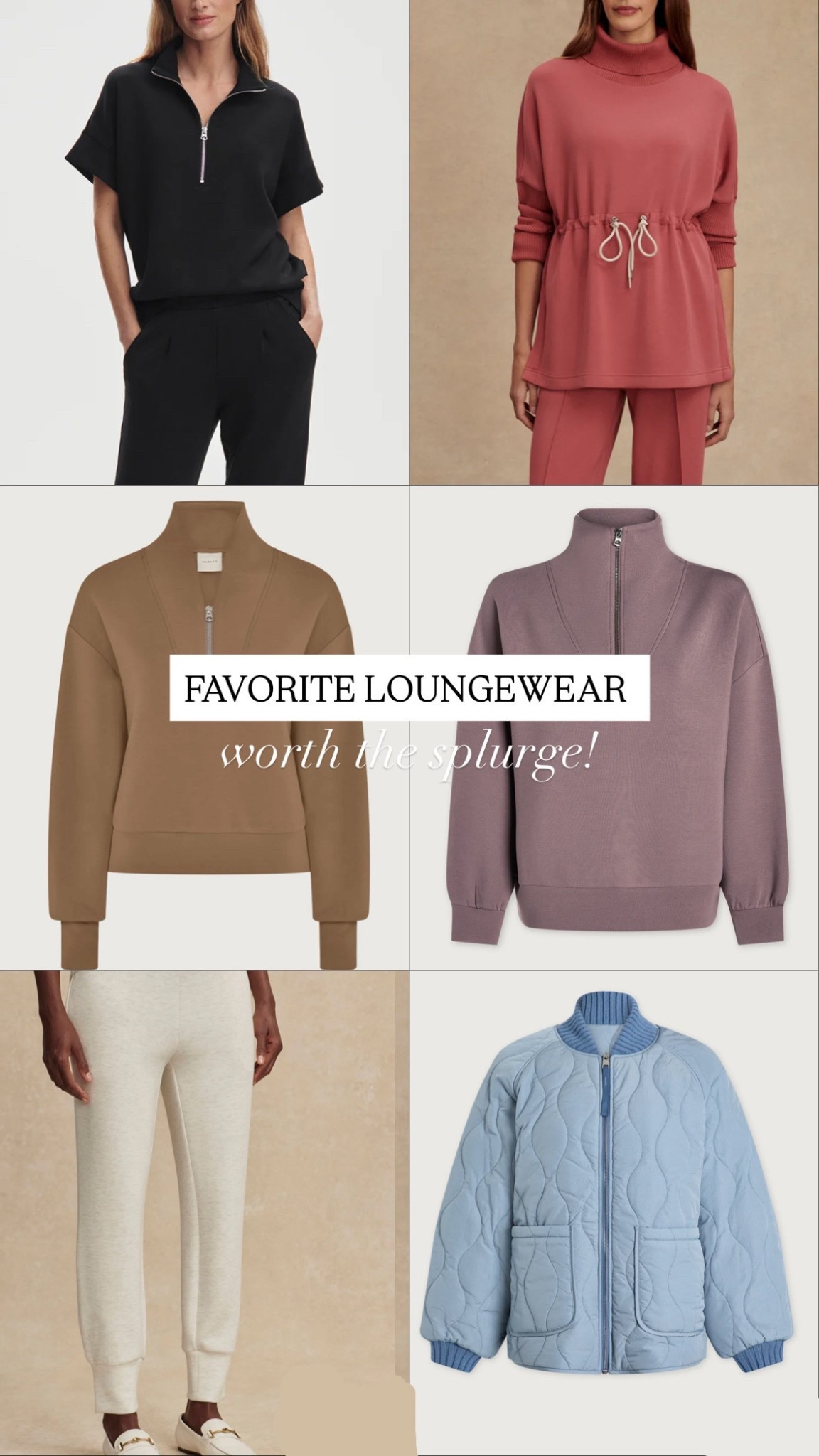Favorite loungewear varley jogger sweatpant wide leg pant pullover quarter zip tunic sweatshirt quilted jacket coat sweaters 

#LTKmomlife #LTKootd #LTKgrwm