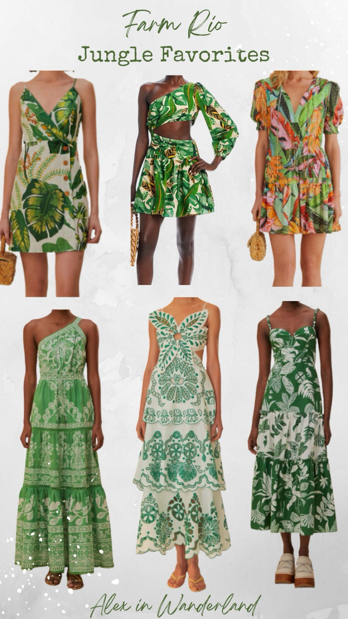All of my farm rio jungle favorites! 🤍 From my one-shouldered dress I wore to Heather’s wedding to other green dress options, I love them all. 🌿

Perfect vacation outfit, vacation dress, wedding guest dress, event dress, travel dress, travel outfit! 

#LTKstyletip #LTKtravel #LTKwedding