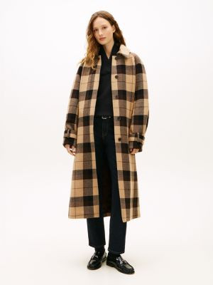 Plaid Wool-Blend Belted Oversized Coat | Tommy Hilfiger | Tommy Hilfiger (US)