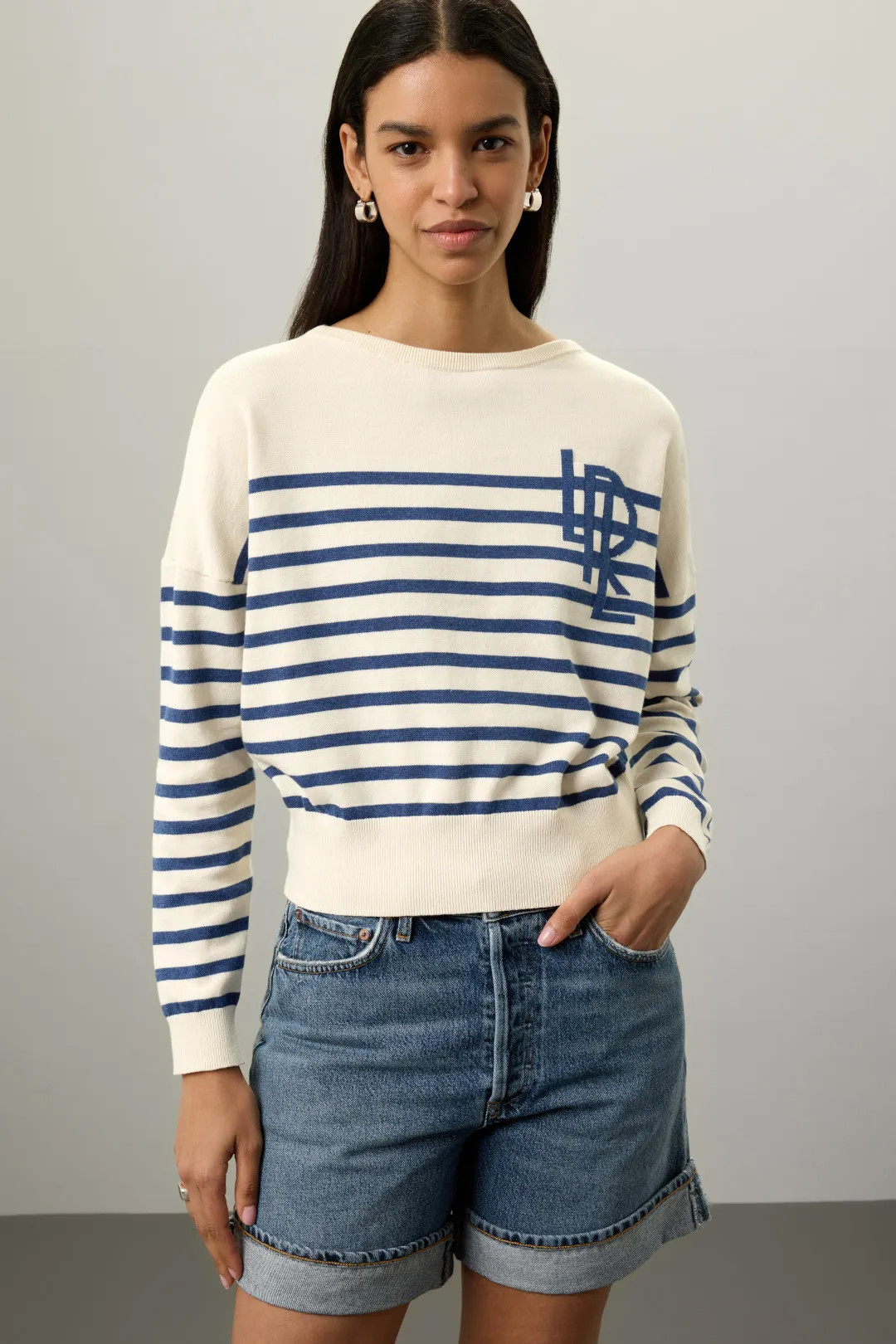Striped Logo Knit SweaterHeartAdd to Hearts | Rent the Runway