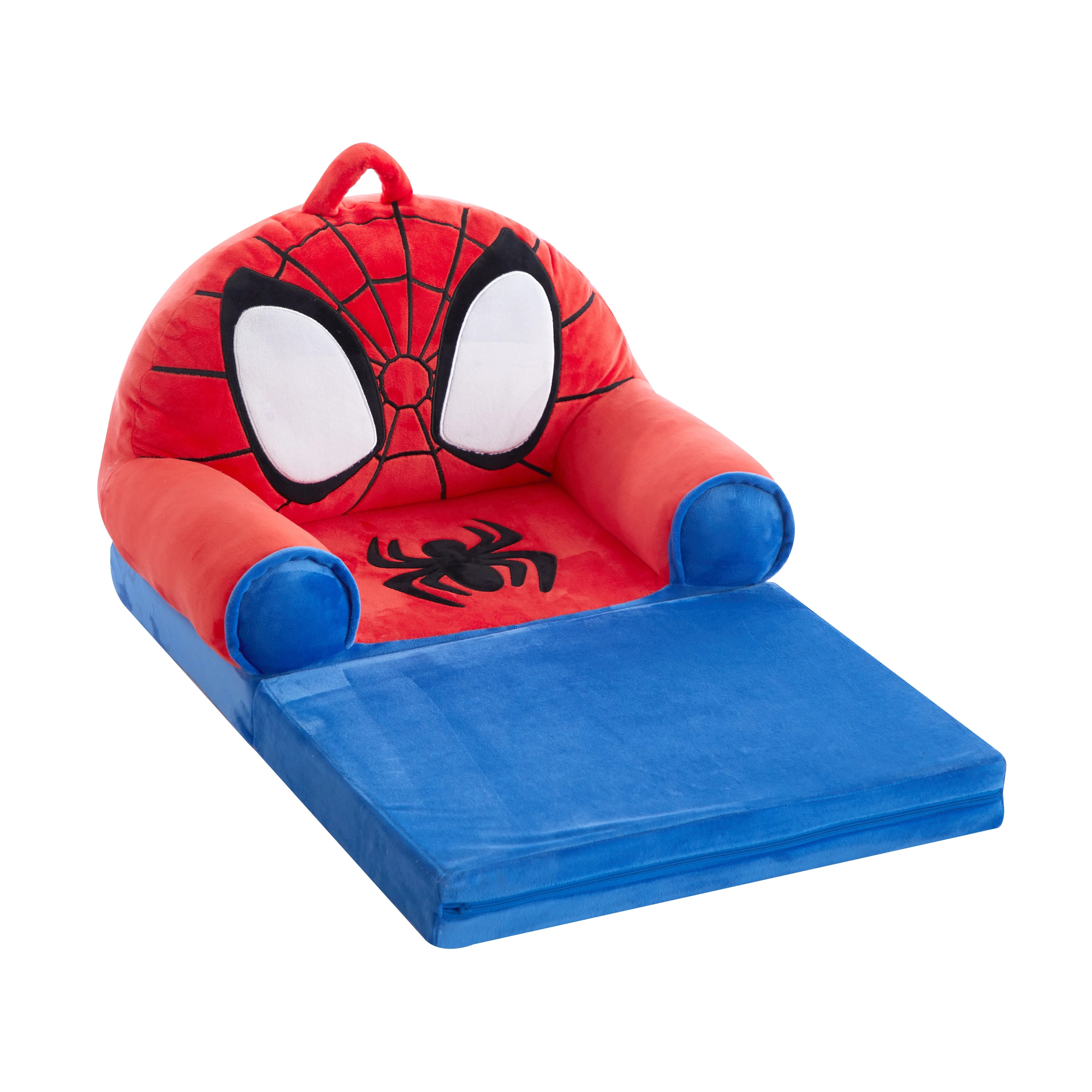 Marvel Spidey & Friends Blue Polyester 2-in-1 Flip Out Chair, Includes One Piece - Walmart.com | Walmart (US)