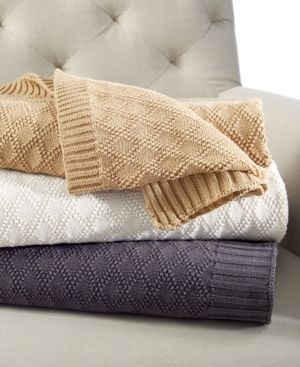 Lauren Ralph Lauren Brocade Knit Throw Bedding | Macys (US)