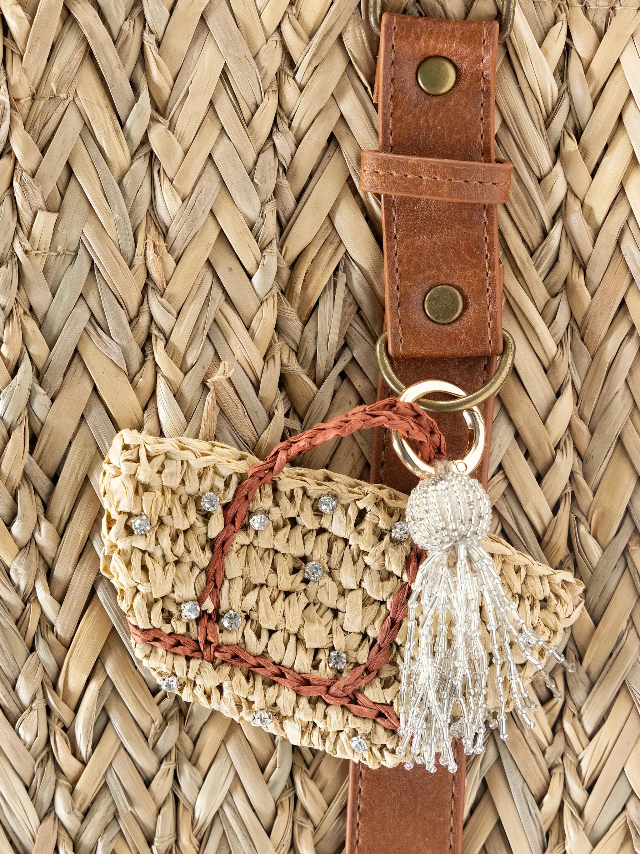 Cutest Little Tote Bag Keychain Charm | Natural Life