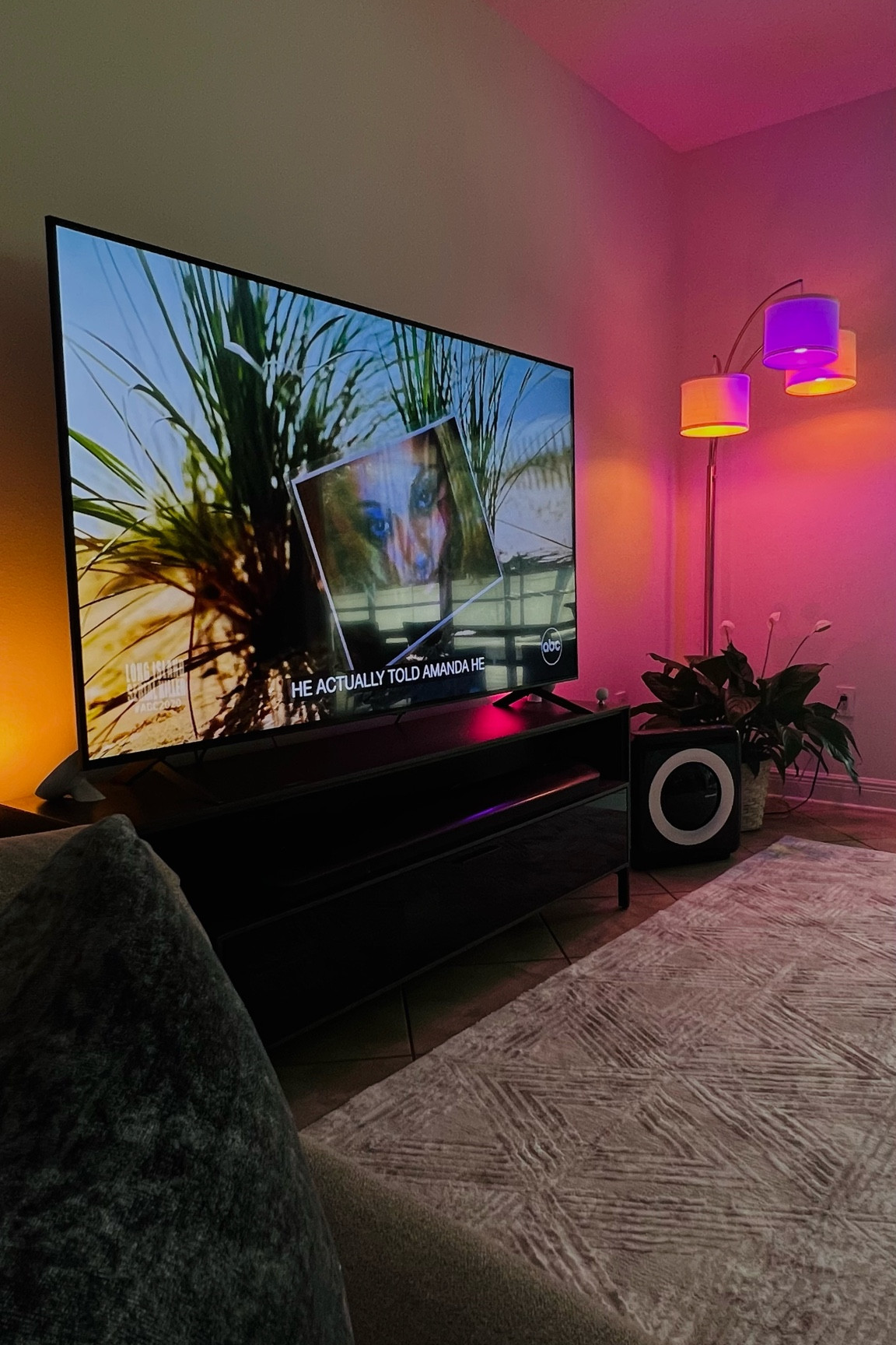Ambient RBG lighting makes a huge difference for mood setting🙃

#LTKhome #LTKSeasonal #LTKparties