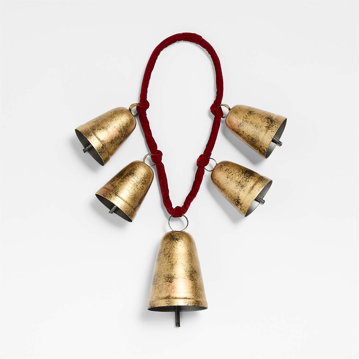 Brass Bell Holiday Door Swag | Crate & Barrel | Crate & Barrel